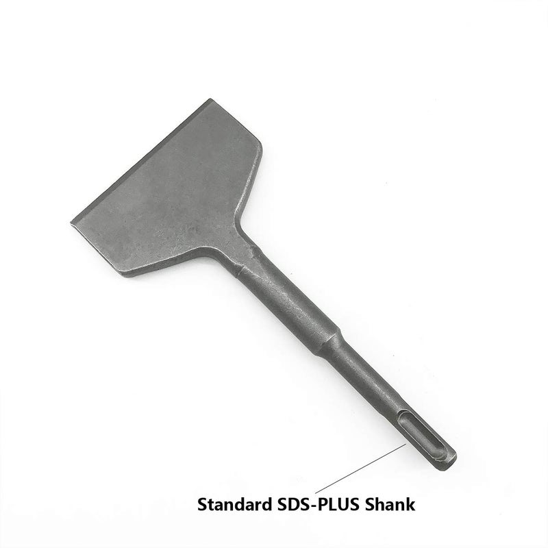 SPKLINE 3" x 6.5" Concrete Tile Thinset Scaling Chisel SDS-Plus Shank Thinset Tile Scraper Flat Wide Chisel Bit Floor Scraper Works with SDS+ Rotary Hammers and Demolition Hammers - Image 3